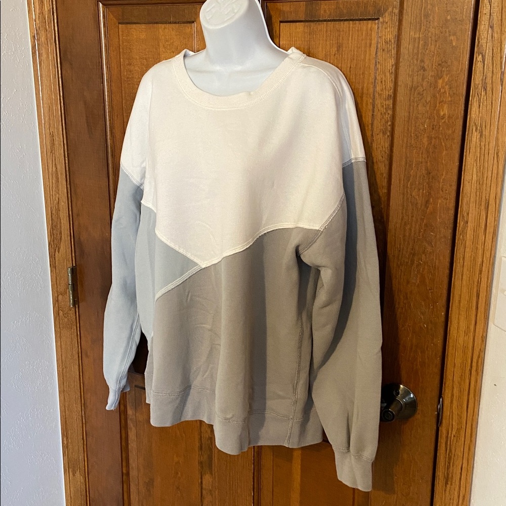 Abercrombie & Fitch Soft Collection Pullover Color Block Sweatshirt Size X Large - Picture 4 of 9